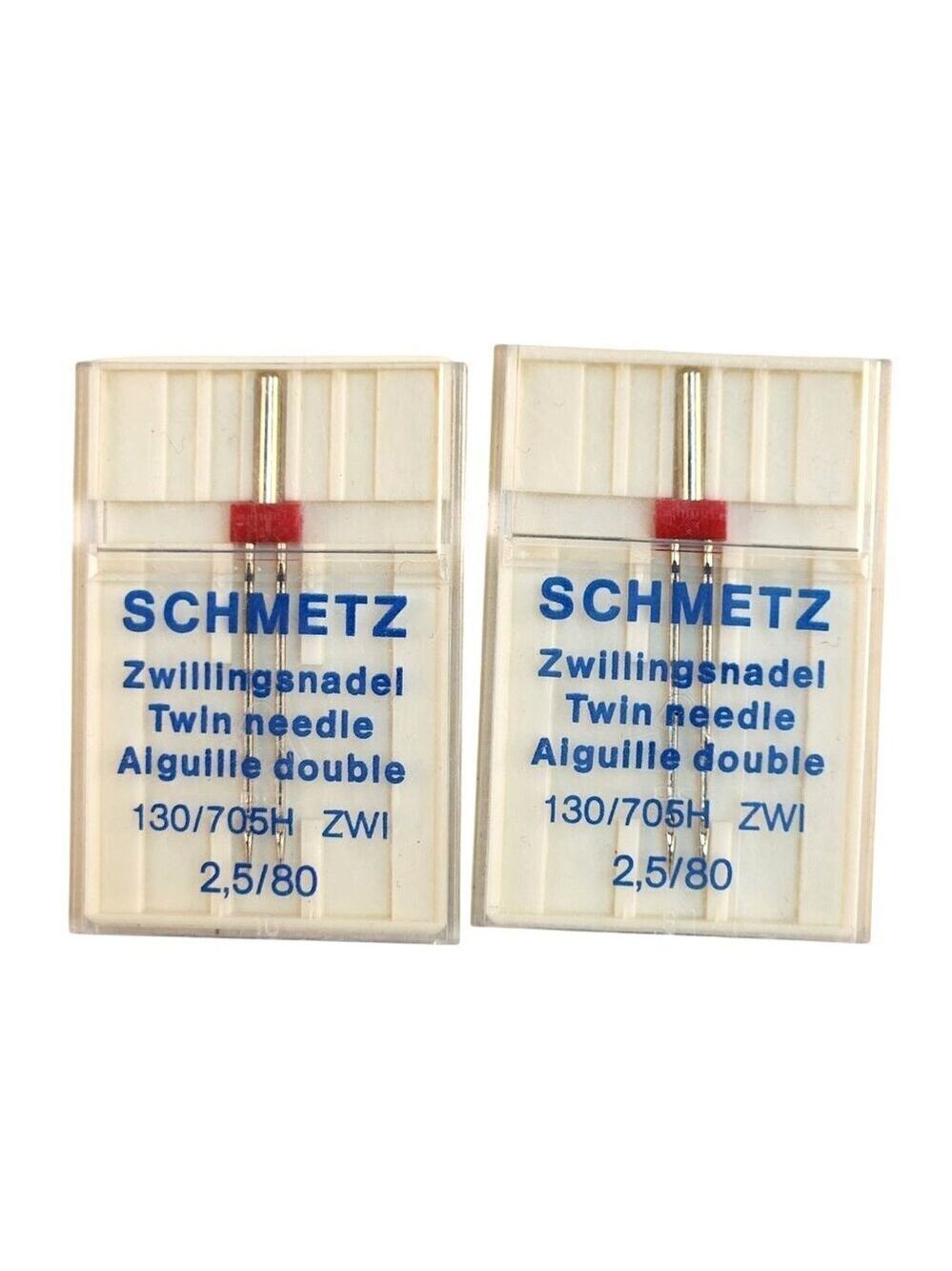 Schmetz Twin Needle 130/705H ZWI 2.5/80 Sewing Machine Needles For Fine Fabrics